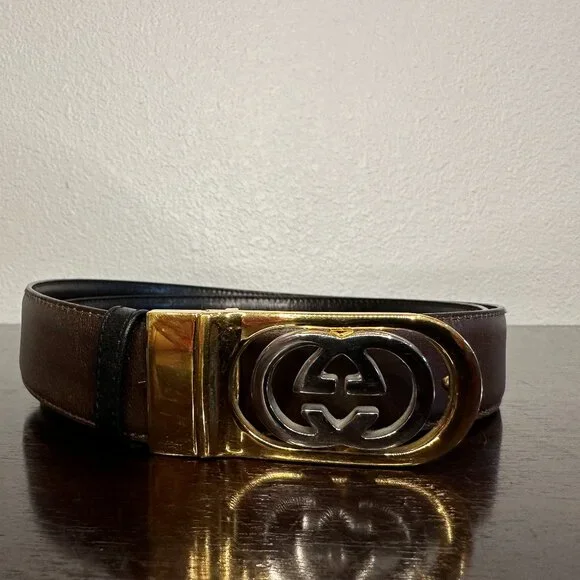 Gucci | Accessories | Vintage Gucci Reversible Leather Belt  display picture 1